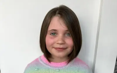 Courageous young girl donates her hair to charity!